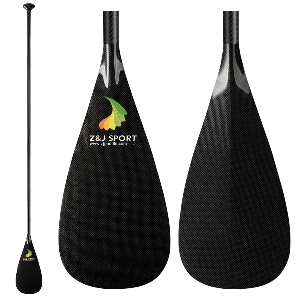 Pás SUP de 1 peça de fibra de carbono leve ZJ com eixo oval