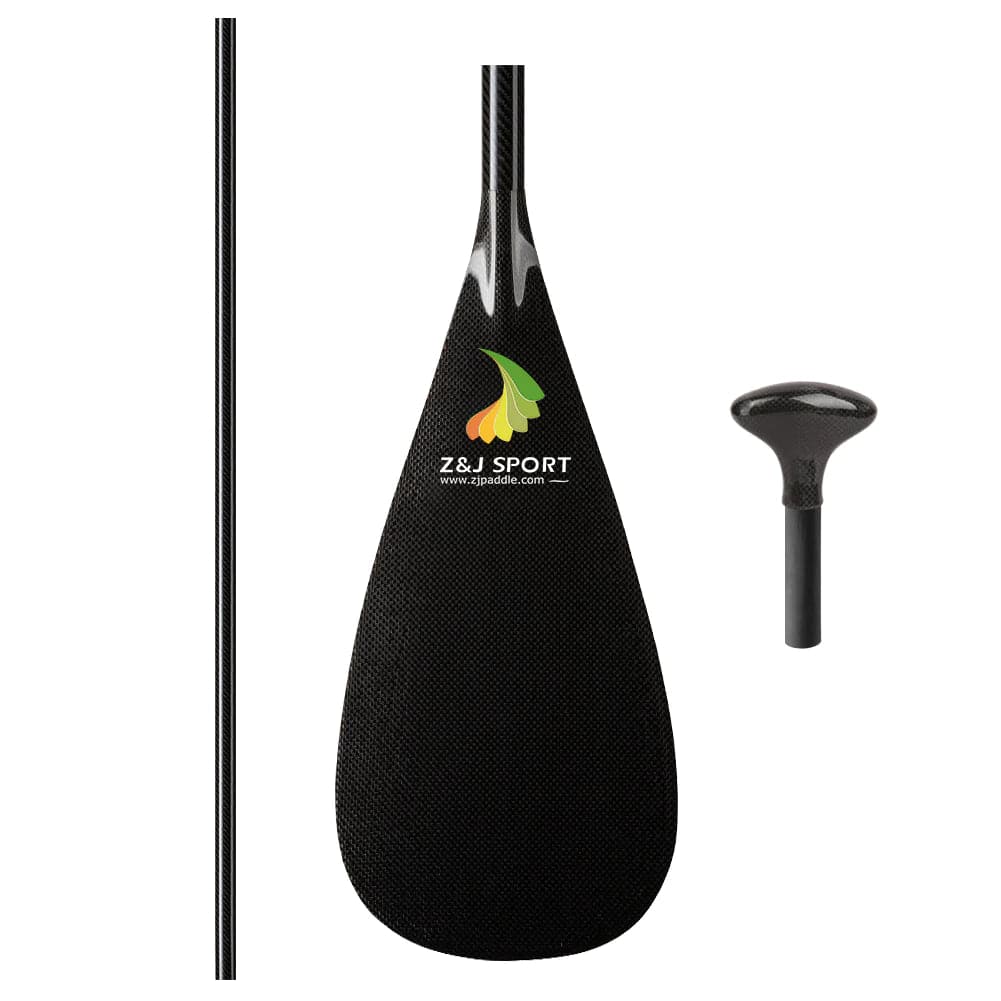 Pás SUP de 1 peça de fibra de carbono leve ZJ com eixo oval