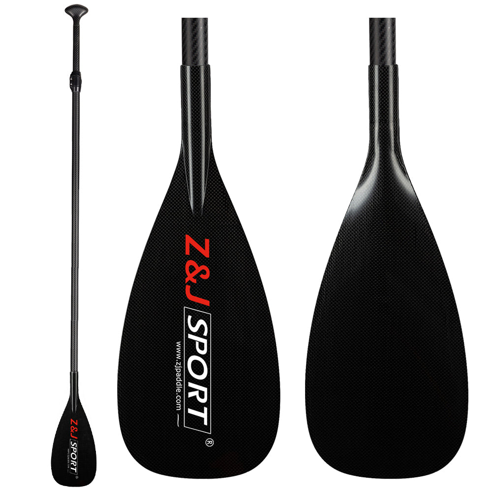 ZJ 3-Piece Adjustable SUP Paddle All Water Carbon Stand up Paddle 85sq.in Blade (85)