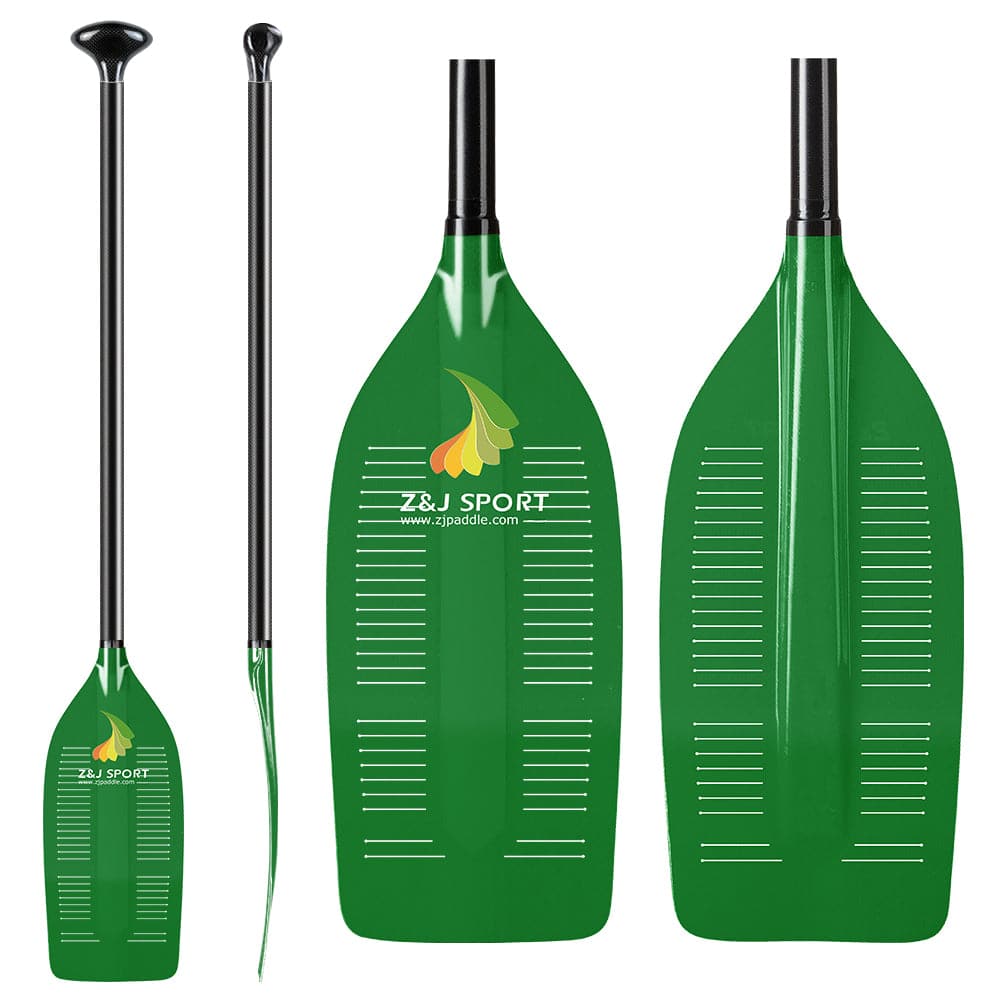 ZJ Canoe Whitewater Rafting Paddle Translucent Fiberglass Blade with Slit