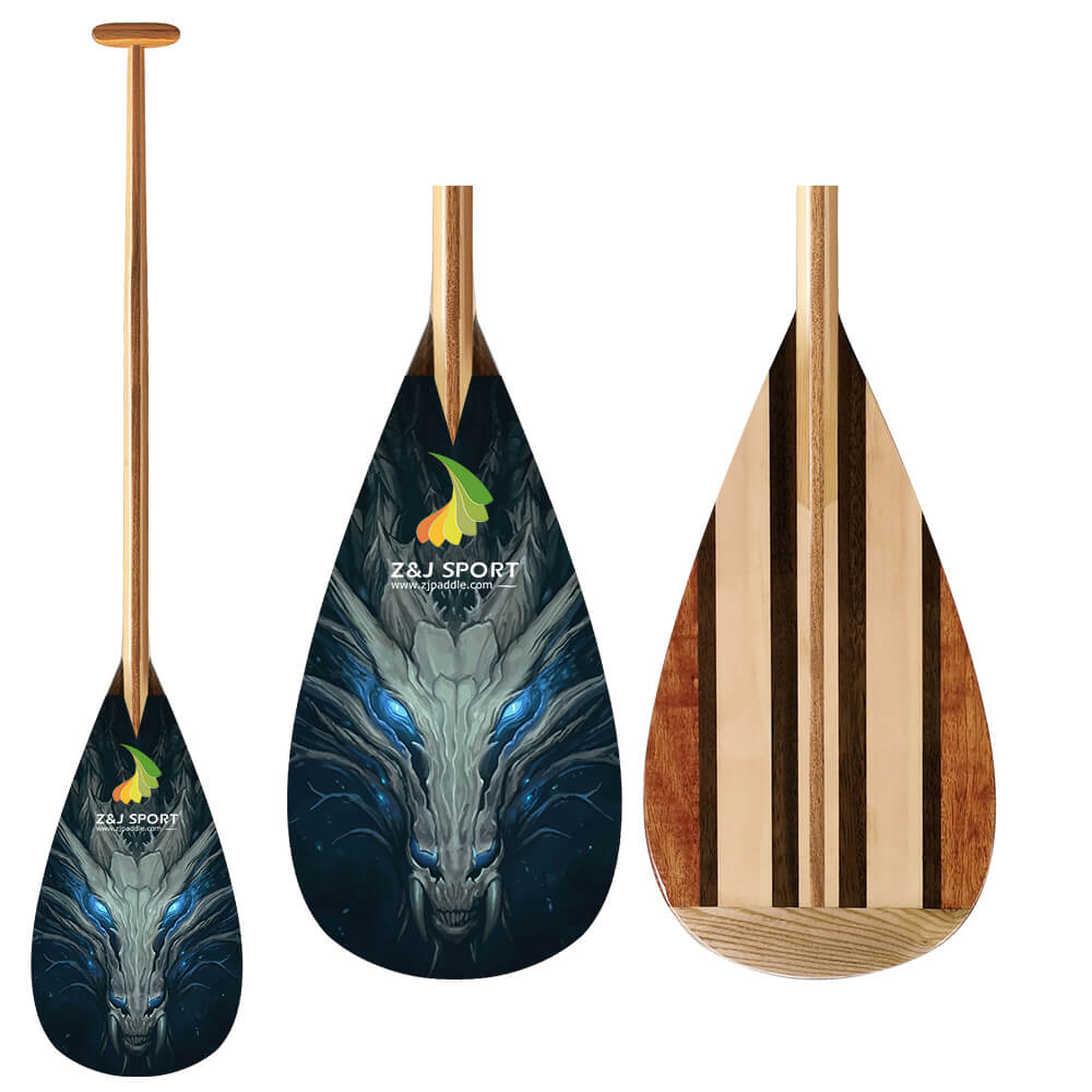 ZJ Adjustable Dragon Boat Paddle Full Carbon IDBF Approved Paddles Graphic Blades Optional (ADDP)