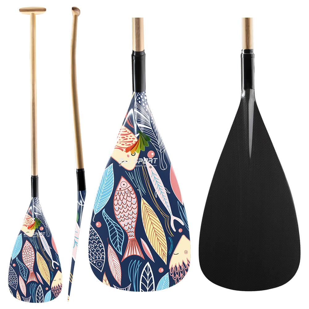 hybrd graphic outrigger canoe paddle