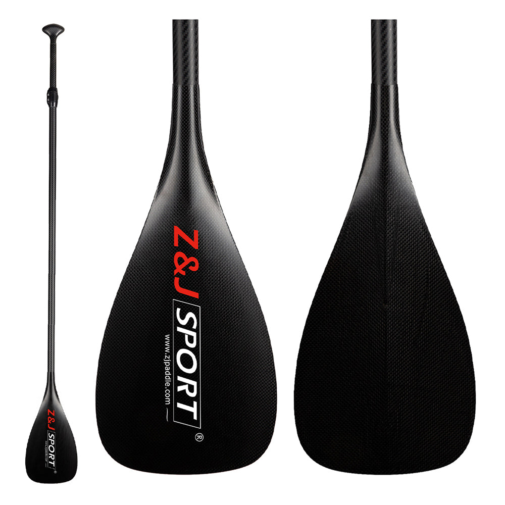ZJ 3-Piece Adjustable SUP Paddle Wave Carbon Stand up Paddle 84sq.in/ 95sq.in Blade (TG)