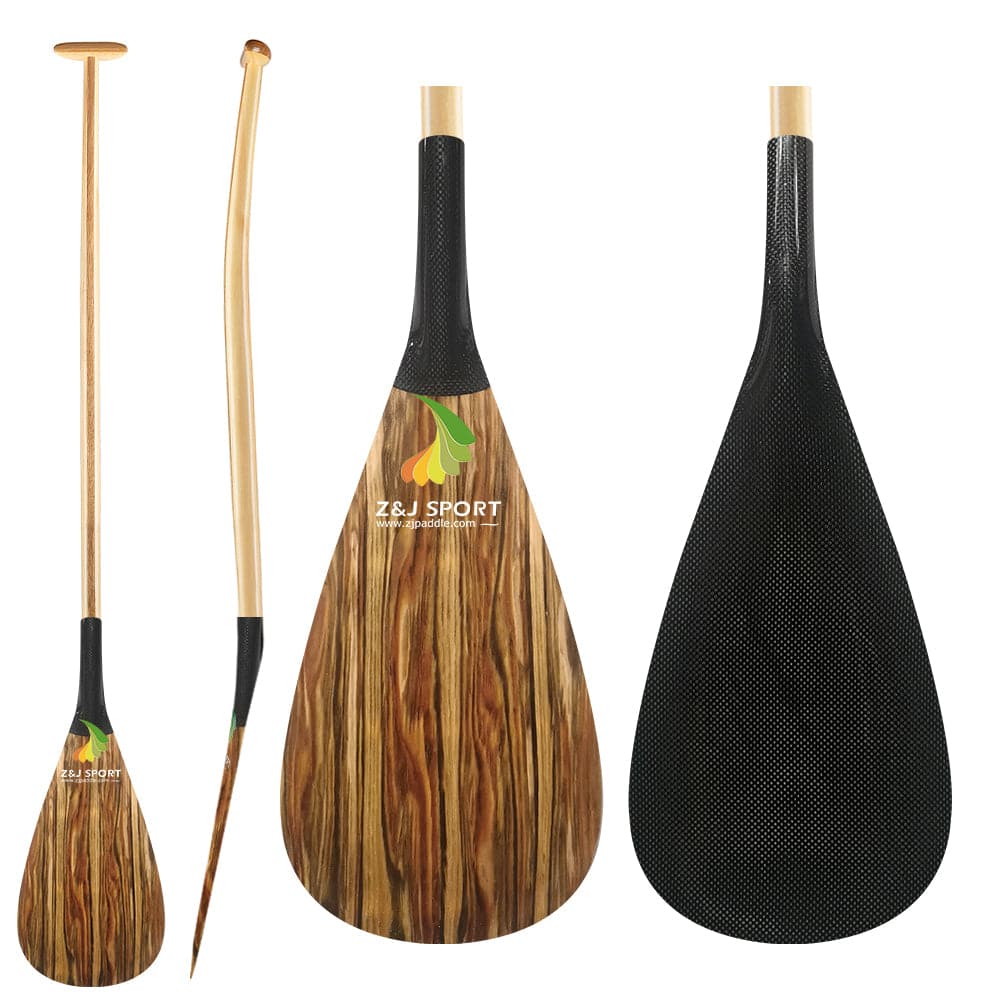 ZJ Hybrid Outrigger Canoe Paddle With C-SS Fiberglass or Carbon Blade in Discount