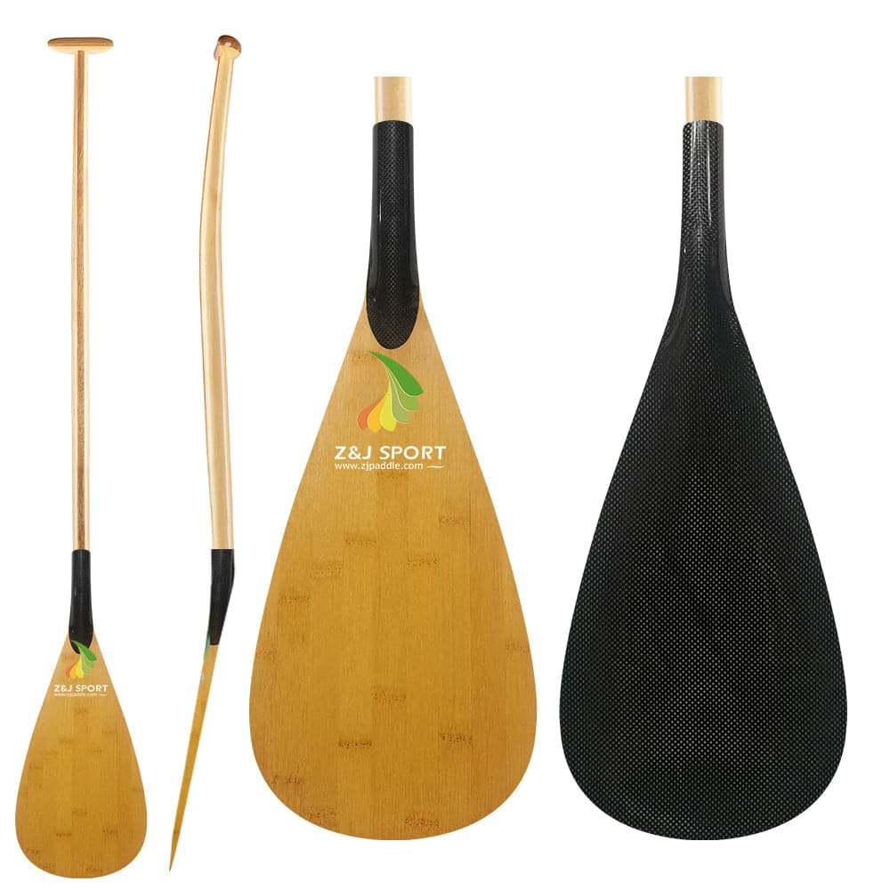 ZJ Hybrid Outrigger Canoe Paddle With C-SS Fiberglass or Carbon Blade in Discount