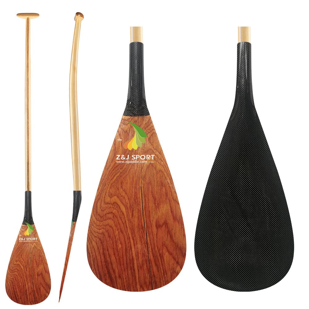 ZJ Hybrid Outrigger Canoe Paddle With C-SS Fiberglass or Carbon Blade in Discount