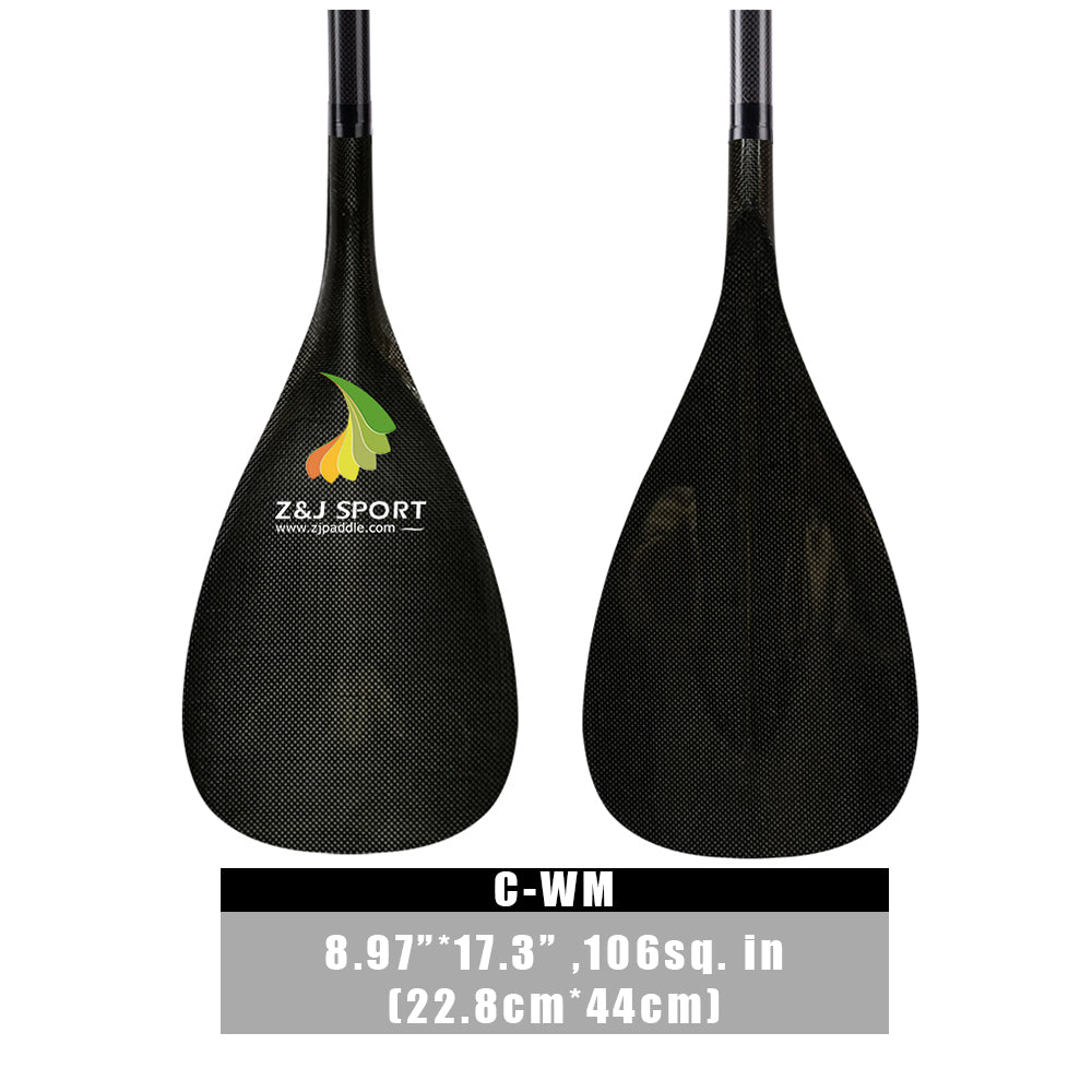ZJ Full Carbon Outrigger Canoe Paddle  (WM:106sq. in)