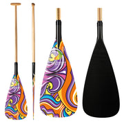 graphic steering canoe paddle