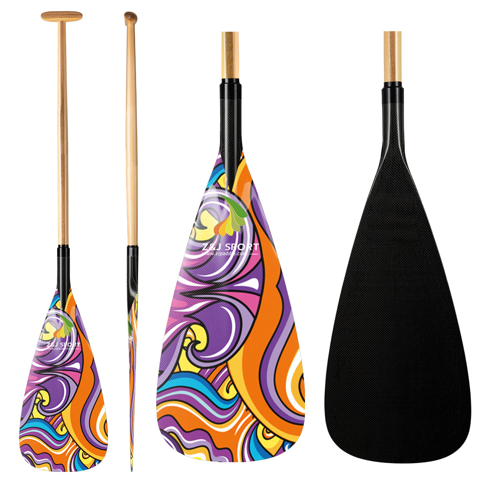 graphic steering canoe paddle