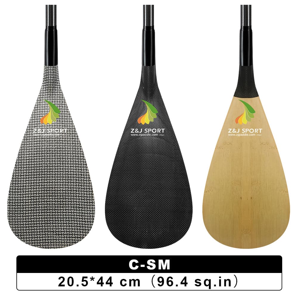 Pagaie de canoë à stabilisateur entièrement en carbone ZJ avec arbre droit (FCOCP-SS)