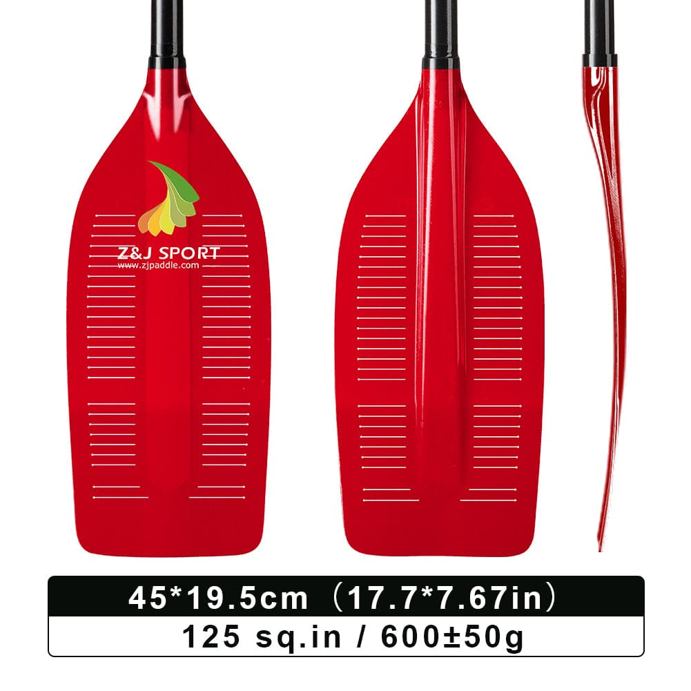 ZJ Canoe Whitewater Rafting Paddle Translucent Fiberglass Blade with Slit
