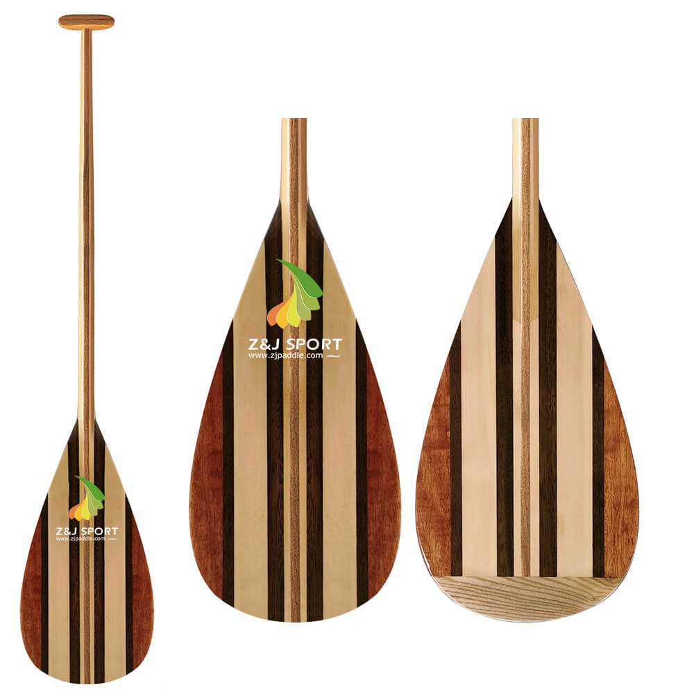 full wood outrigger canoe paddle