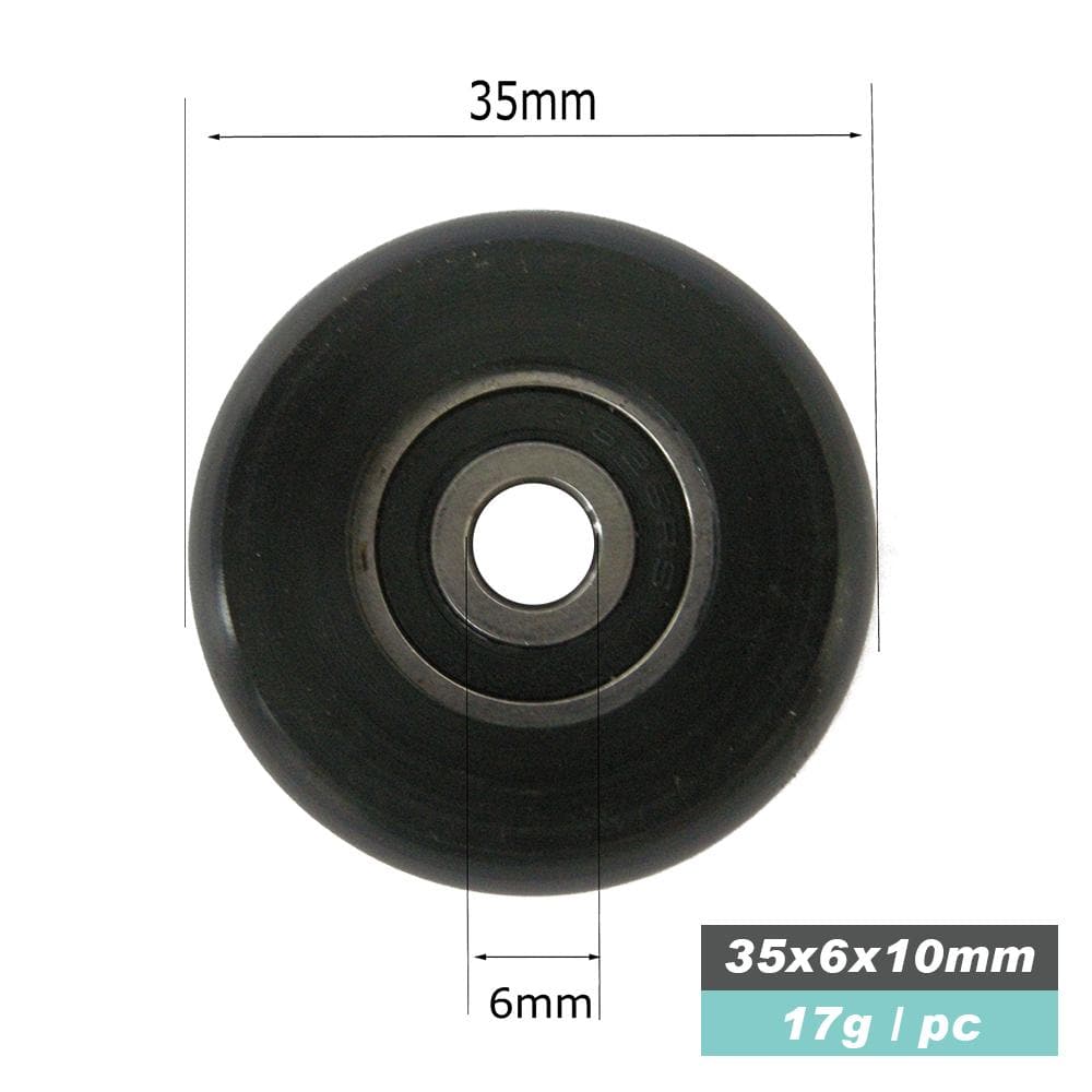 ZJ Black Wheel For Rowing Boat’s Sliding Seat (10pcs/set)