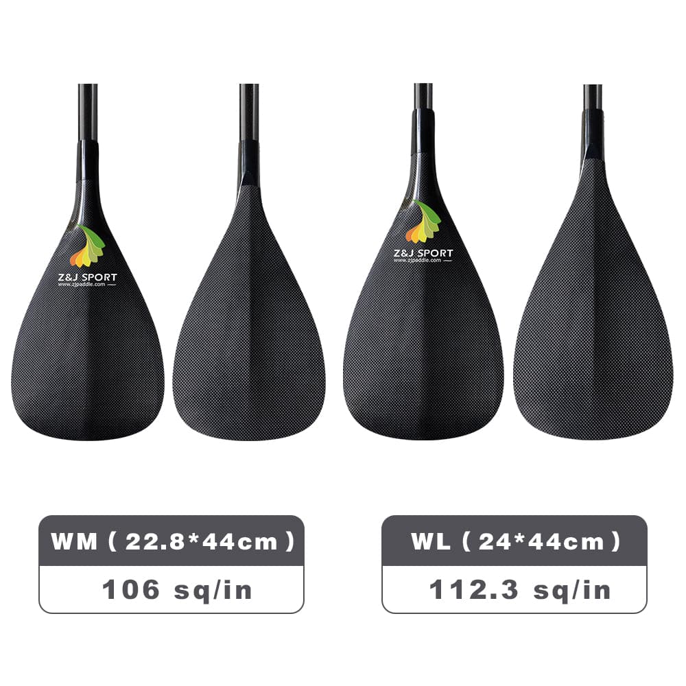 ZJ Full Carbon Outrigger Canoe Paddle with Bottom Bent Shaft for Va'a (FCOCP-BB)