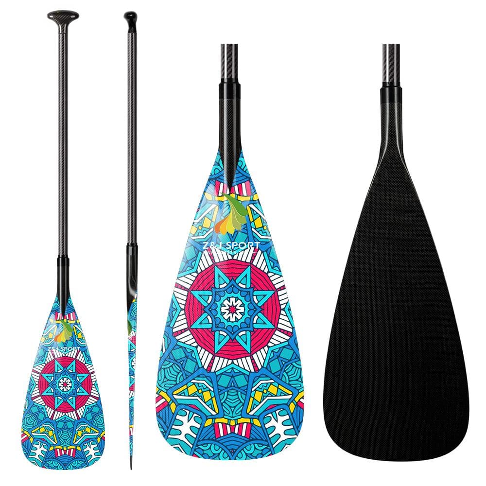 ZJ Full Carbon Outrigger Canoa Steering Paddle