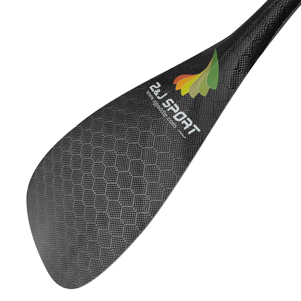 ZJ 3-Pieces Adjustable SUP Paddle All Water Carbon Stand up Paddle with New Weave Blade (GUI)
