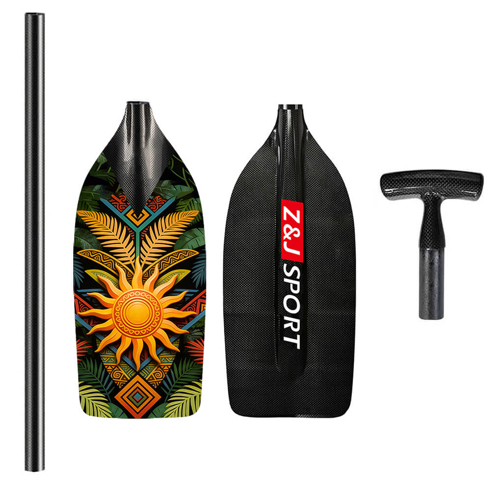 ZJ Canoe Whitewater Rafting Paddle with Carbon / Kevlar / Innegra / Graphic Blade  (unassembled)