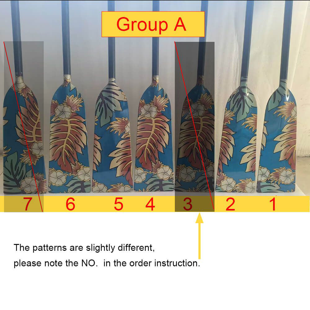 ZJ Graphic Dragon Boat Paddle Full Carbon IDBF Approved Paddle (BH369，One Side Graphic)