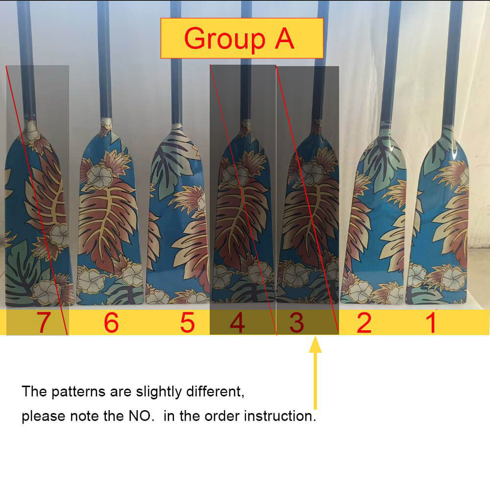 ZJ Graphic Dragon Boat Paddle Full Carbon IDBF Approved Paddle (BH369，One Side Graphic)
