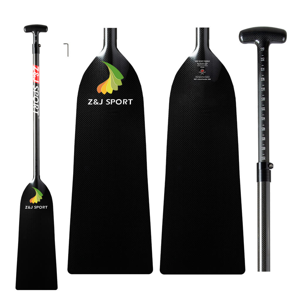 ZJ Dragon Boat Paddle Full Carbon IDBF Approved Paddle Flat Blade (OPDP)