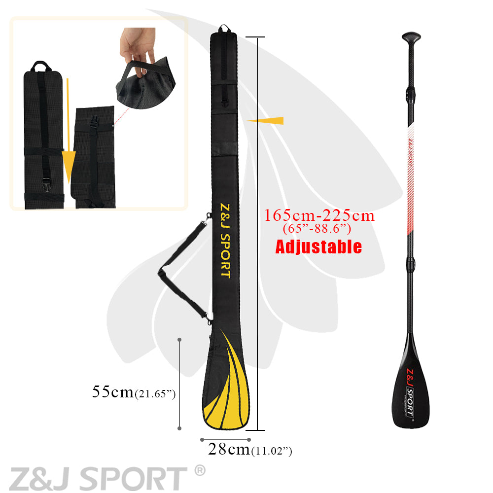 ZJ SUP Paddle Bag Long Length with Adjustable Strap for Whole Piece SUP paddle
