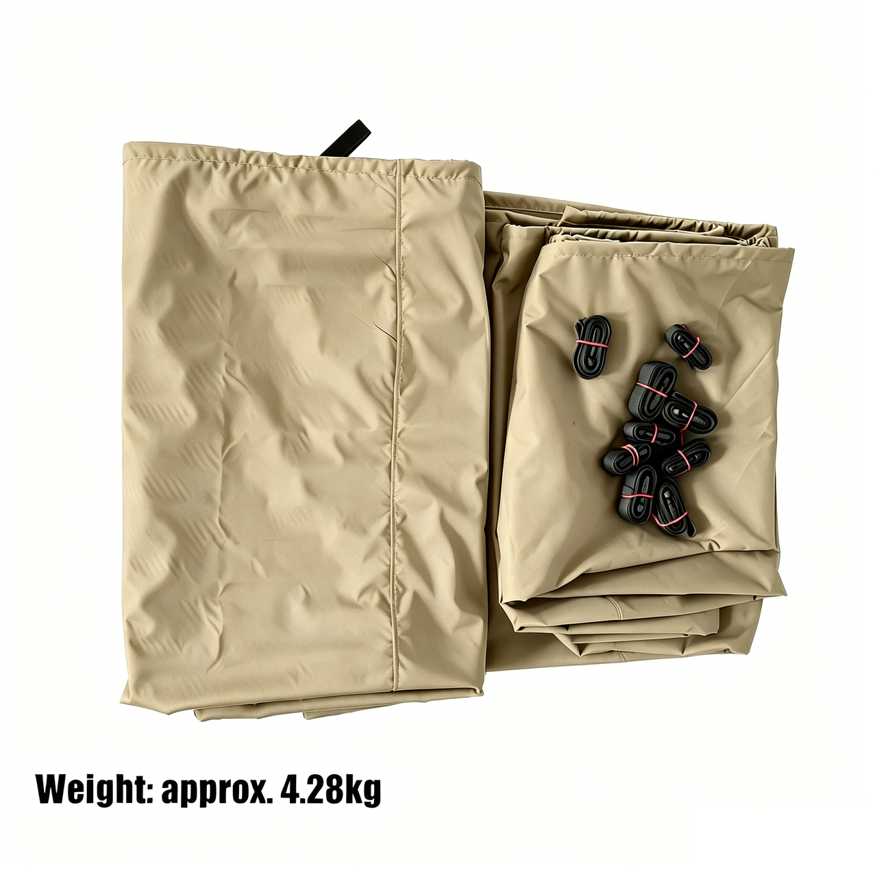 ZJ Premium Resistant Dragon Boat Cover with Tie-Down Straps (Random:grey/black)
