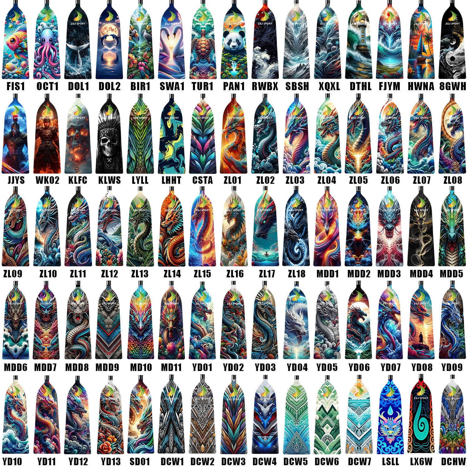 2025_pro-8 graphic dragon boat paddle