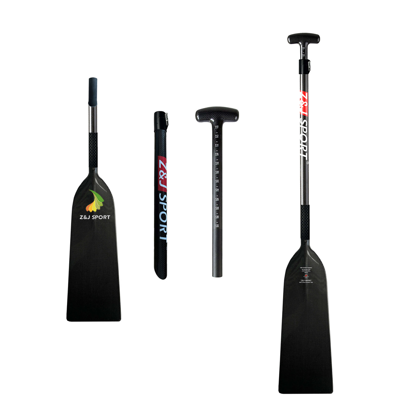 ZJ 3-piece Carbon Fiber IDBF Dragon Boat Paddle Big Dihedral Blade (SWORD)