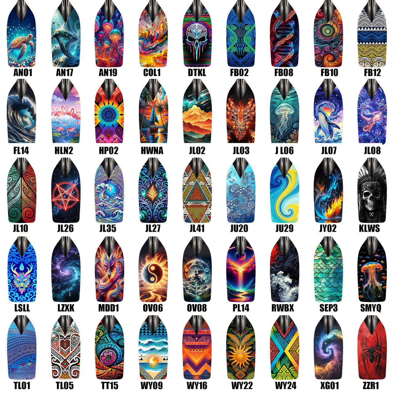 ZJ Canoe Whitewater Rafting Paddle with Carbon / Kevlar / Innegra / Graphic Blade  (unassembled)