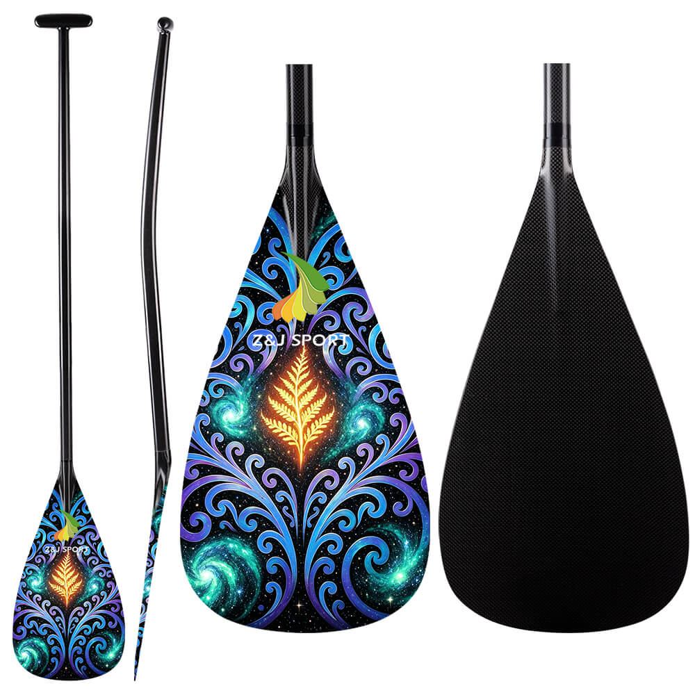 ZJ Full Carbon Outrigger Canoe Paddle for Va'a, Waka-ama, Vaka Graphic