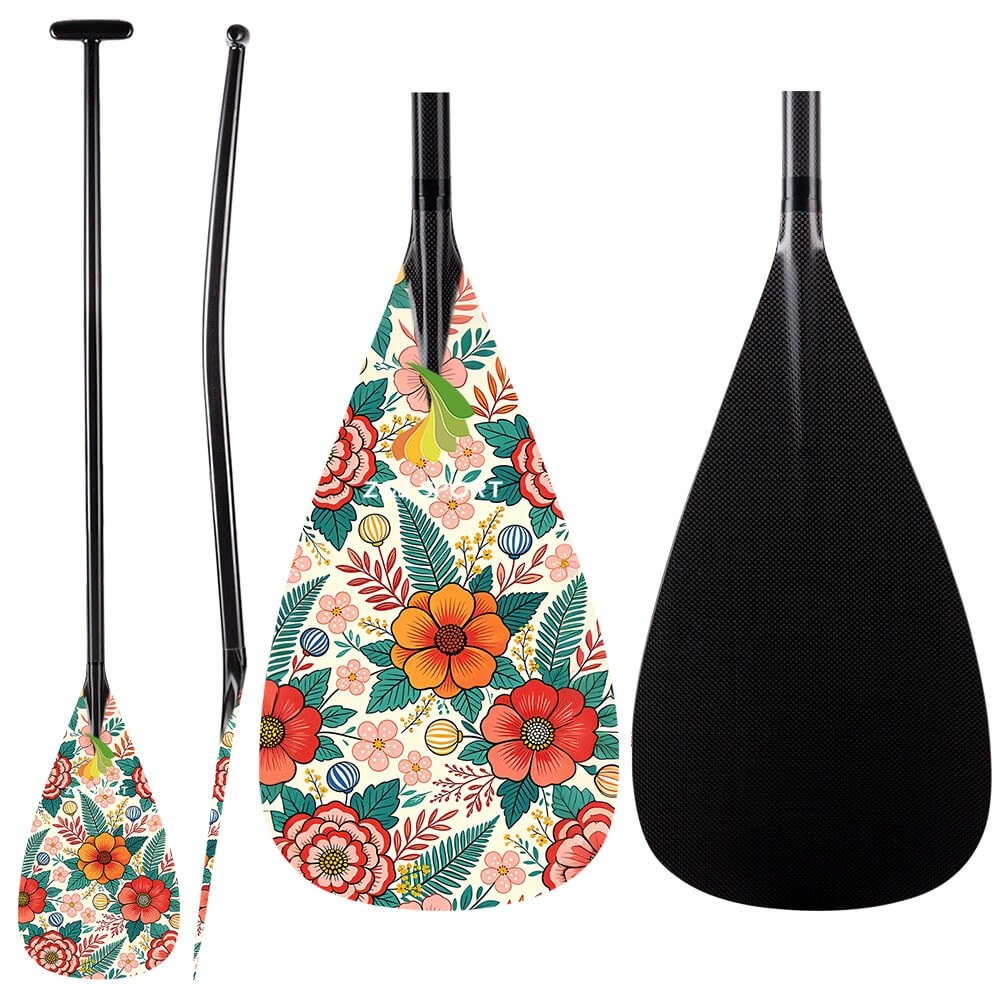 ZJ Full Carbon Outrigger Canoe Paddle for Va'a, Waka-ama, Vaka Graphic