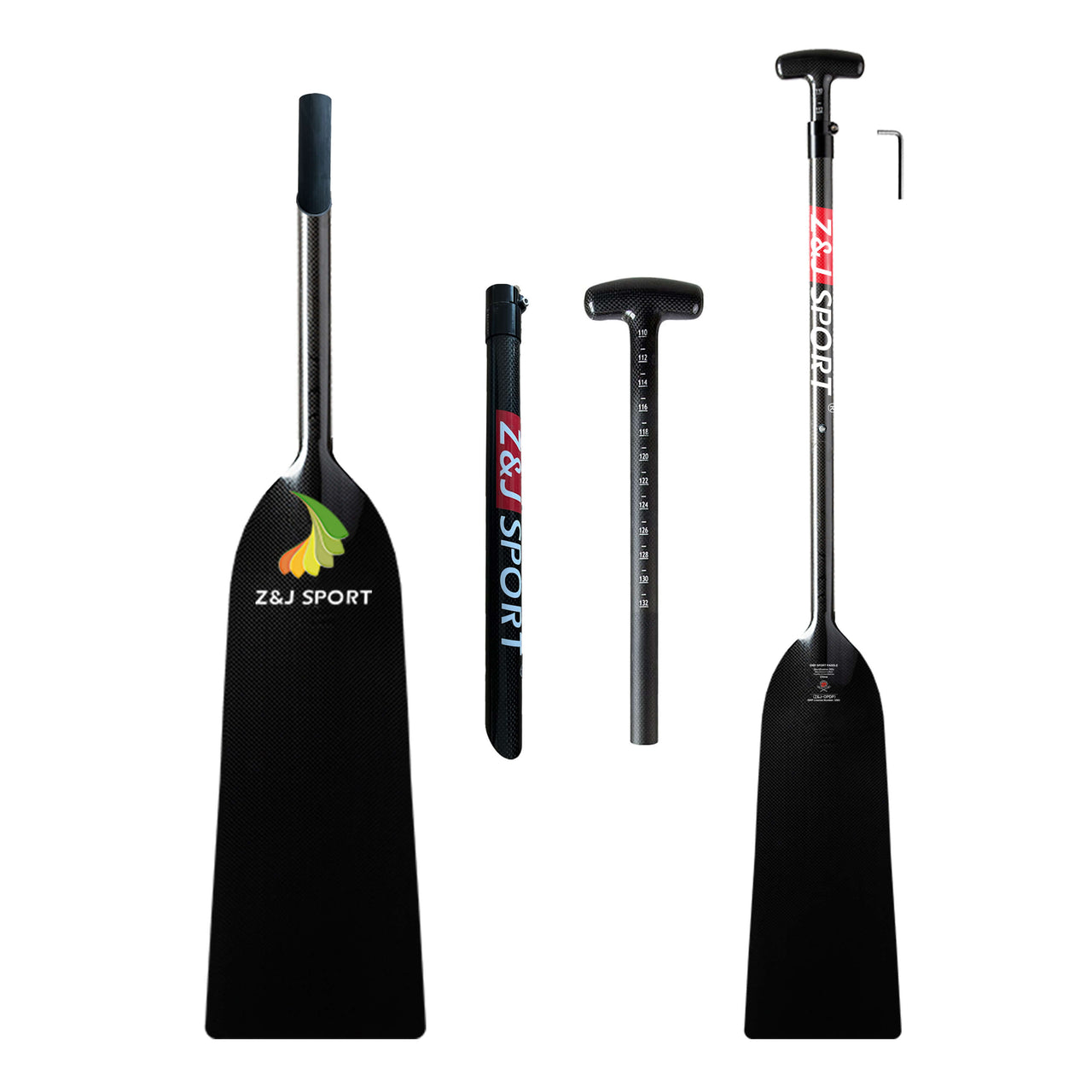 ZJ Dragon Boat Paddle Full Carbon IDBF Approved Paddle Flat Blade (OPDP)