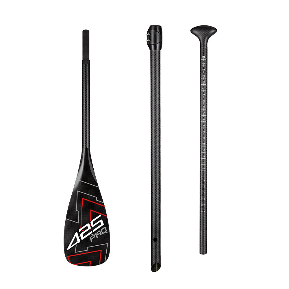 425Pro 1-piece High Modulus Carbon SUP Paddle Tapered Shaft Ultralight (  2-piece/3-piece Adjustable Shaft Optional) (MOANA) - 3-Pieces(172-220cm) / 