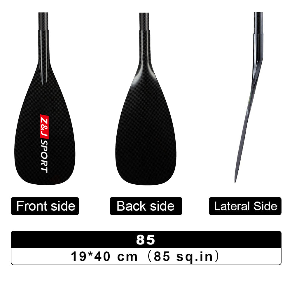ZJ Adjustable SUP Paddle All Water Carbon Stand up Paddle 85sq.in Blade (85)
