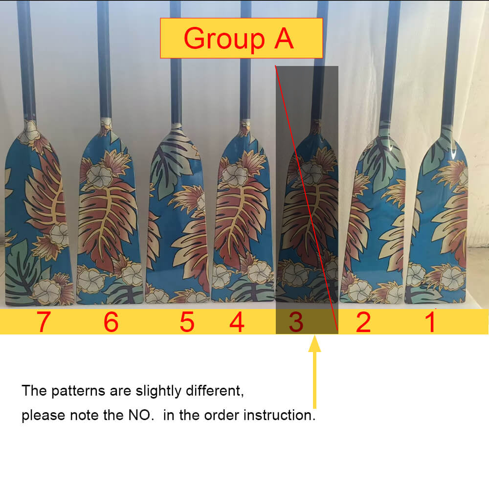 ZJ Graphic Dragon Boat Paddle Full Carbon IDBF Approved Paddle (BH369，One Side Graphic)