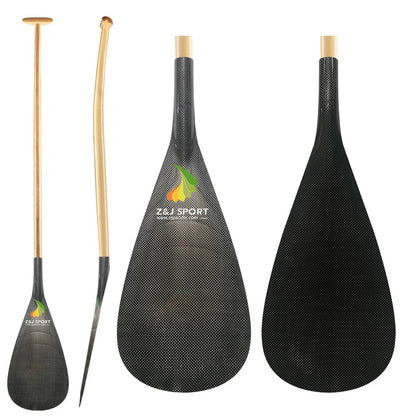 ZJ Hybrid Outrigger Canoe Paddle With C-SM Carbon Blade in Discount
