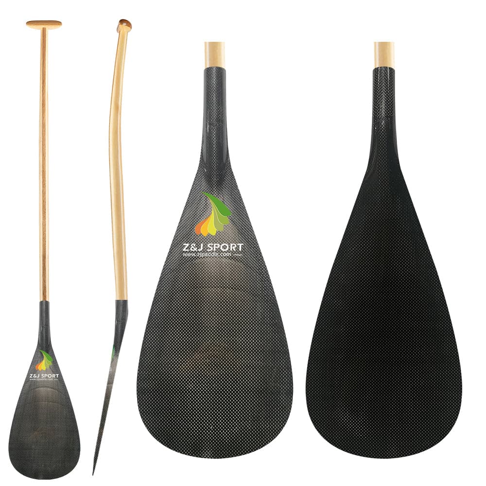 ZJ Hybrid Outrigger Canoe Paddle With C-SM Carbon/Innegra/Kevlar Blade (for Kids)