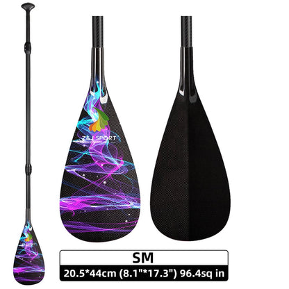 ZJ 3-Pieces Adjustable SUP Paddle Surfing Carbon Stand up Paddle  (S, Graphic)