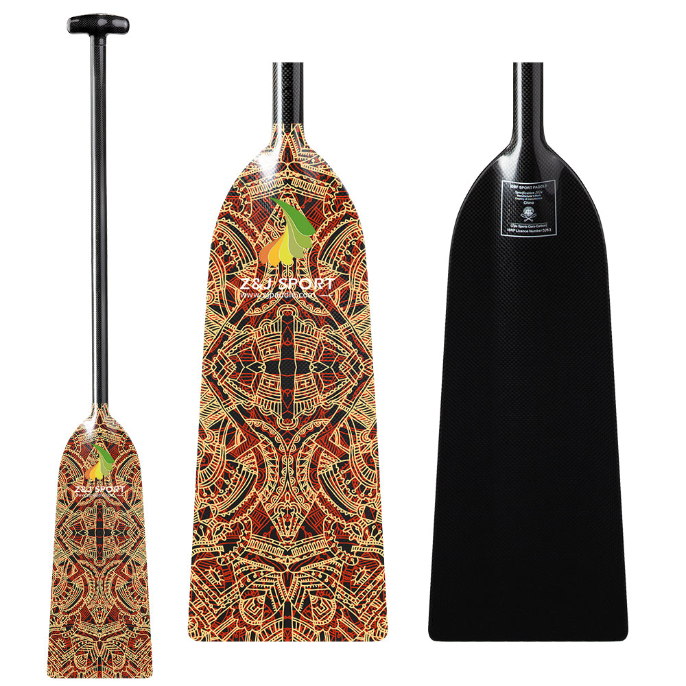ZJ Graphic Dragon Boat Paddle Full Carbon IDBF Approved Paddle (Limited Stock)