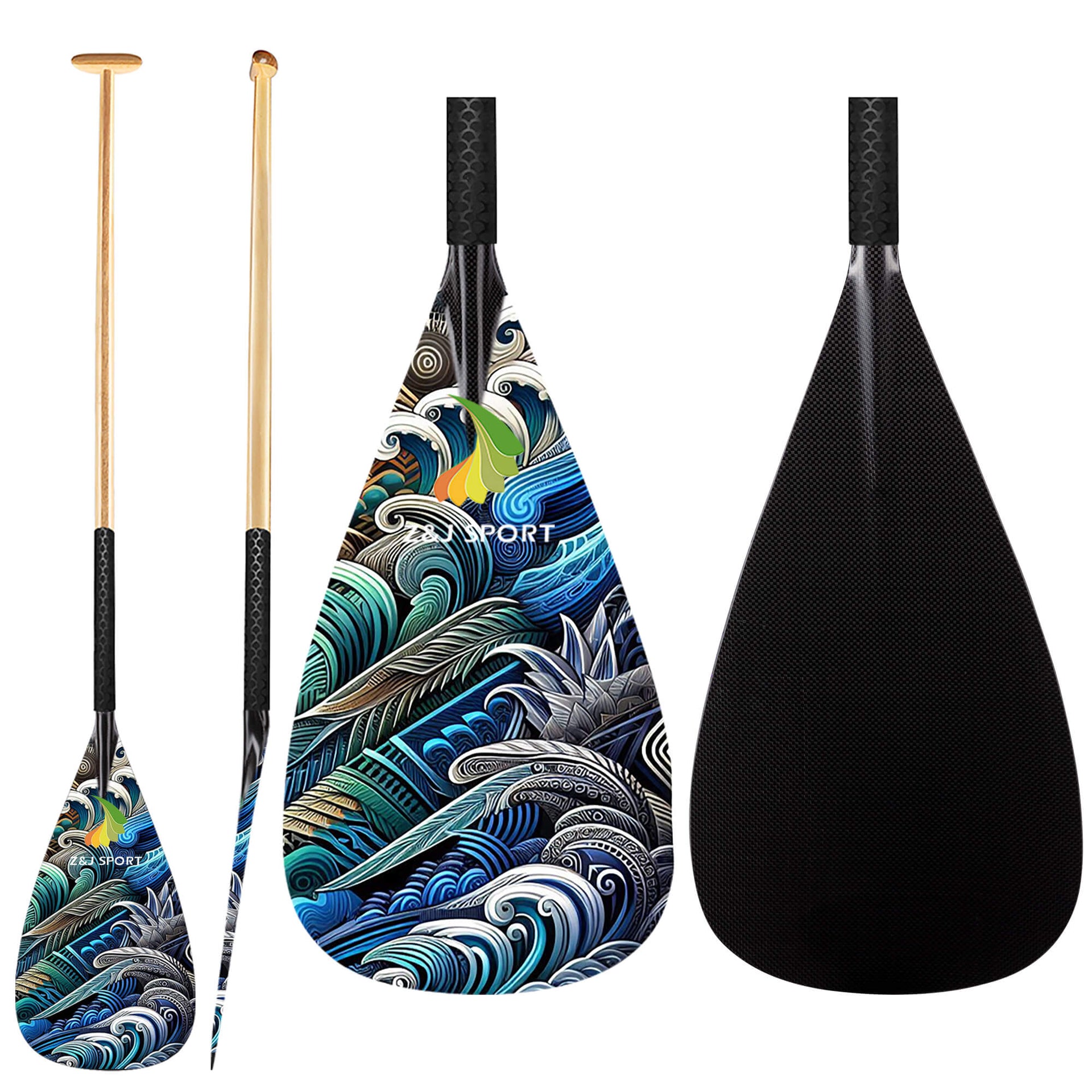 ZJ Graphic Outrigger Canoe Paddle