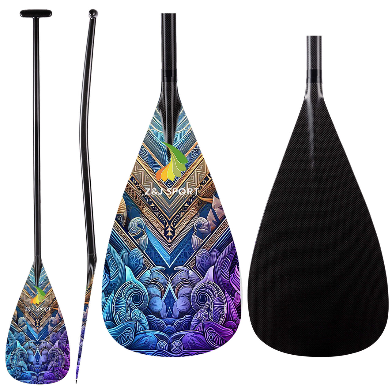 ZJ Graphic Outrigger Canoe Paddle