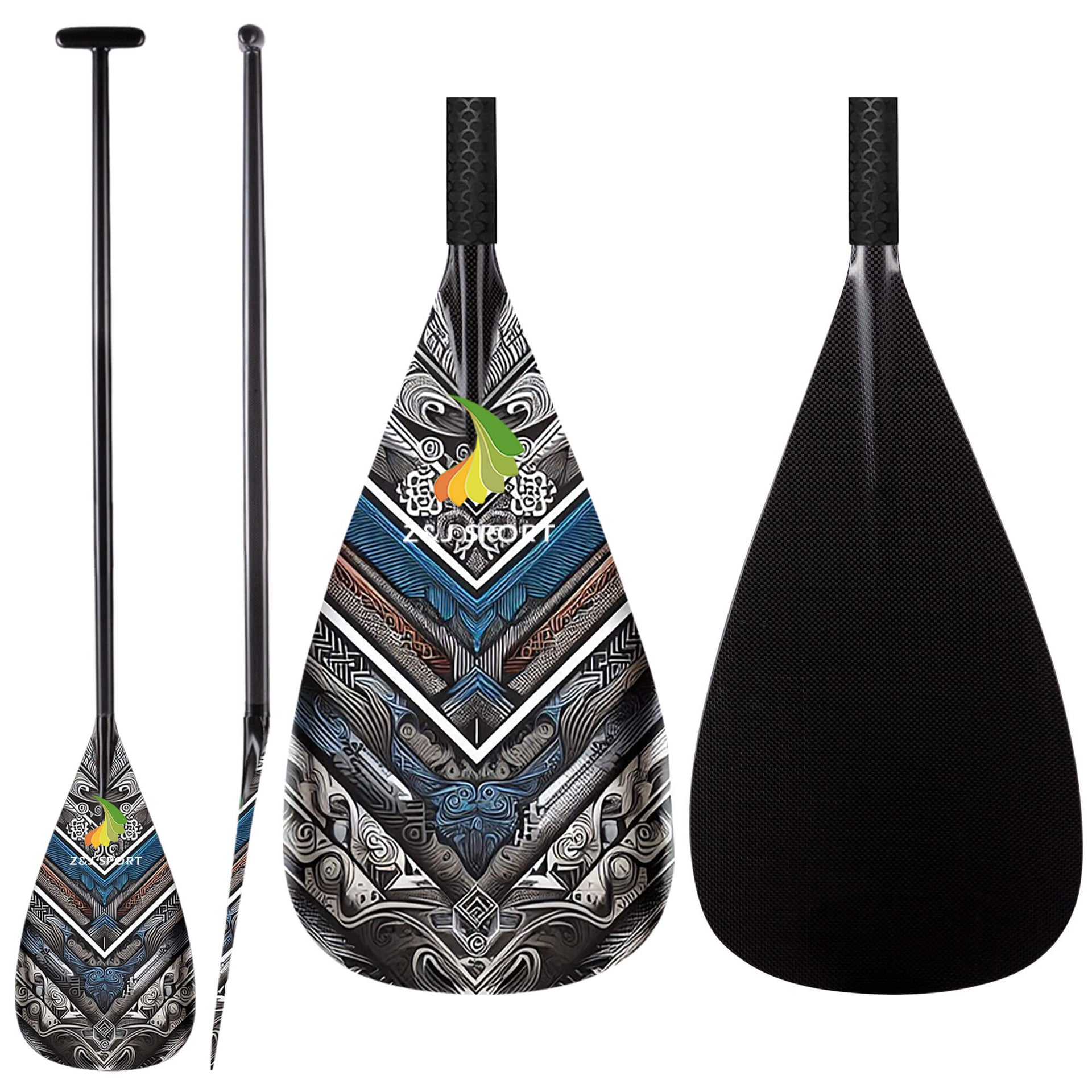 ZJ Graphic Outrigger Canoe Paddle