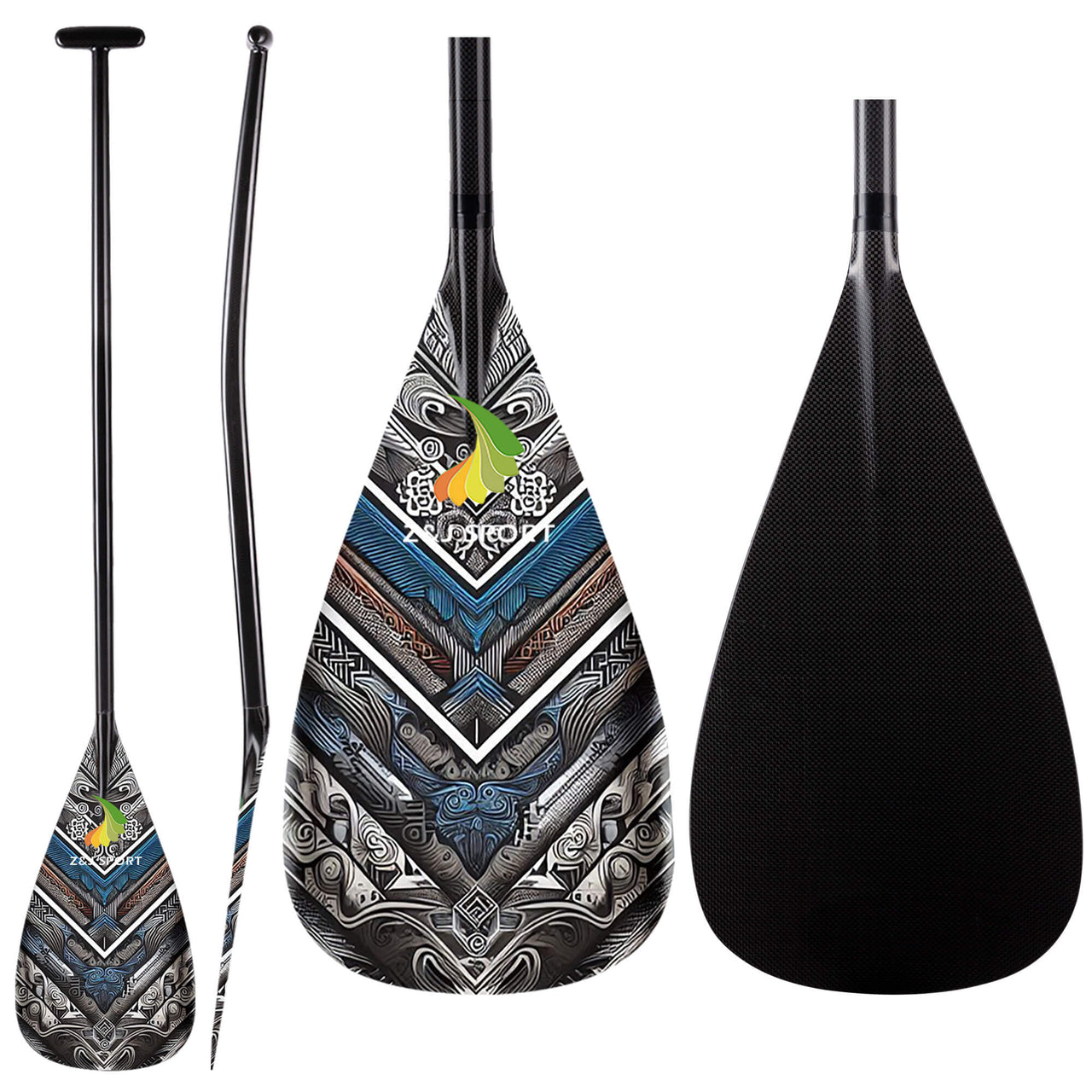 ZJ Graphic Outrigger Canoe Paddle