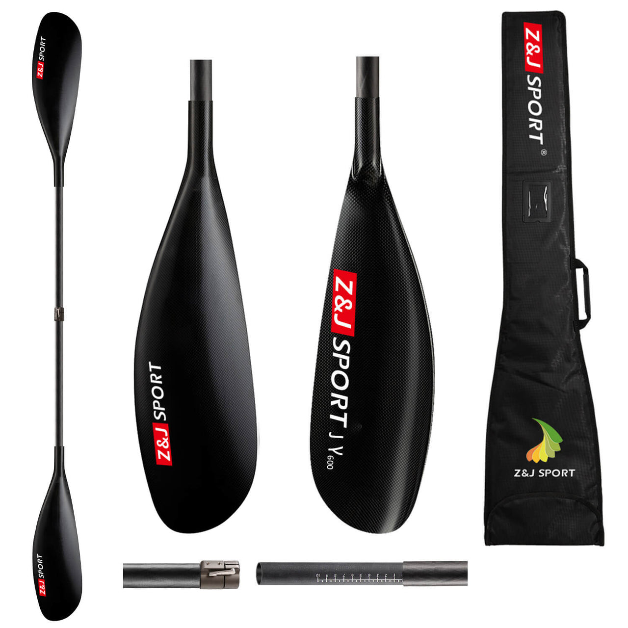 ZJ J Youth Series Kayak Paddle with round shaft-Matt finish for Woman and Kids