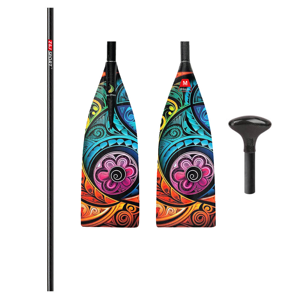 ZJ 1-piece High Modulus Carbon SUP Paddle Ultralight Stand up Paddle for Race ( 2-piece/3-piece)  (MACON)