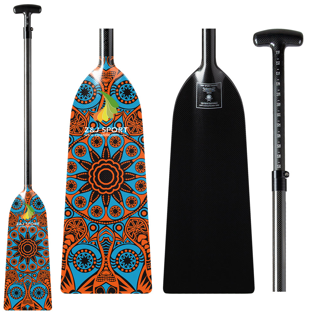 ZJ Graphic Dragon Boat Paddle Full Carbon IDBF Approved Paddle (Limited Time Promotion)