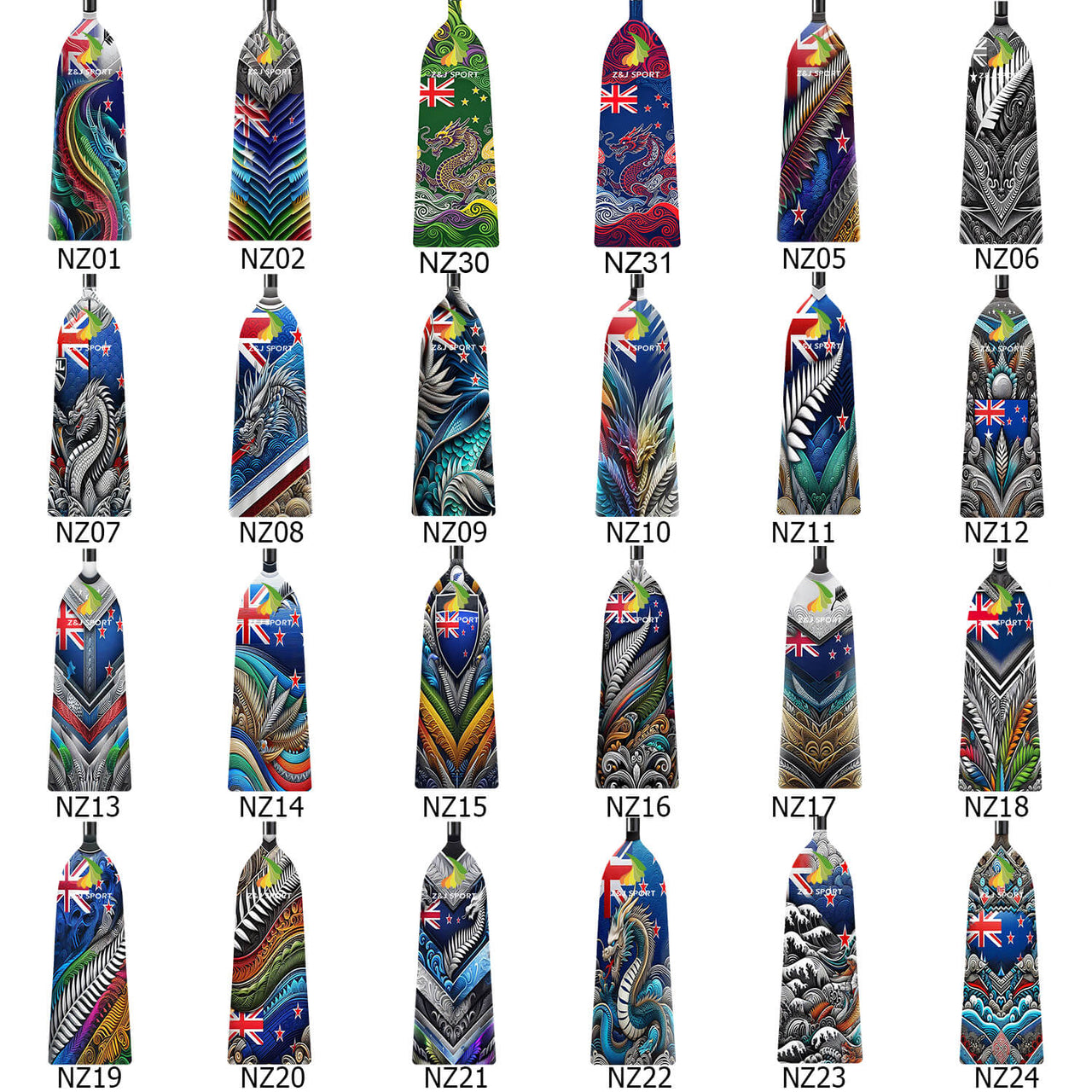 ZJ Country Series Dragon Boat Paddle -AU / US / DE / CA / ES / IT / PH / MY / NZ