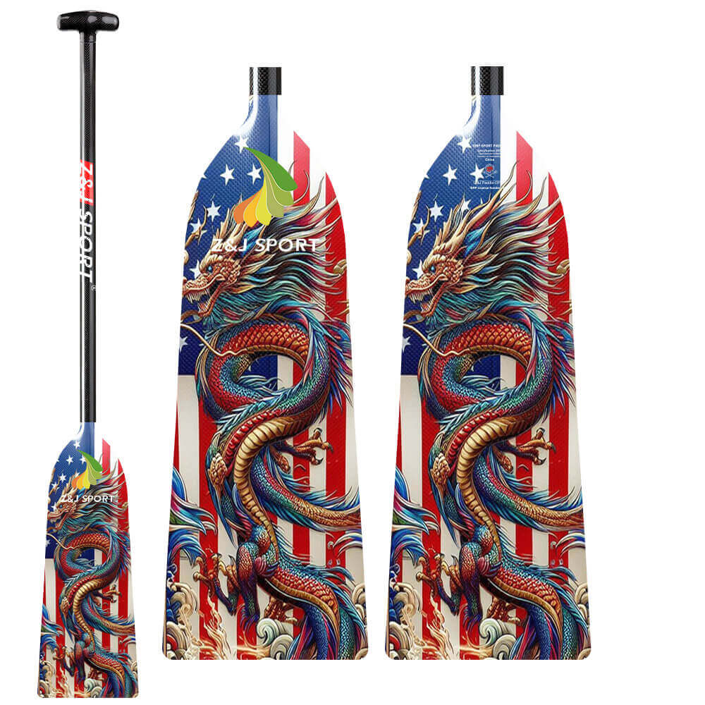 ZJ Dragon Boat Paddle Full Carbon IDBF Approved Paddle US/ PH/MY/DE/AU/ES Series