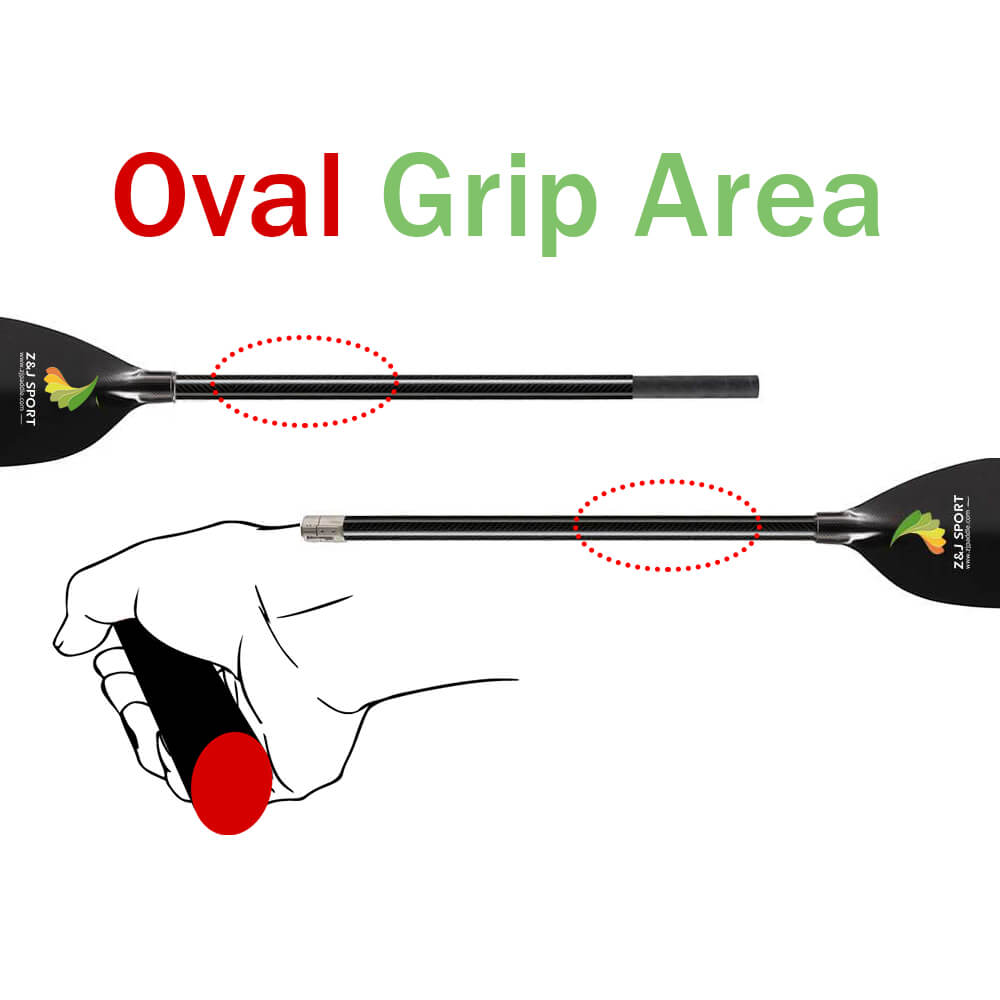 ZJ Full Carbon Whitewater Kayaking Paddle with Graphic Blade and Straight Shaft and Paddle Bag  (218 Graphics Available)