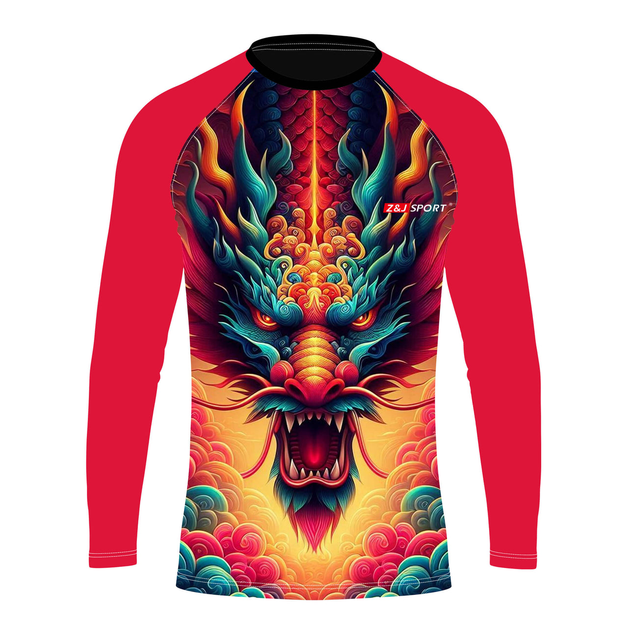 ZJ Dragon Boat T-Shirts Custom Made Dragon Boat Team Apparel Long Sleeve